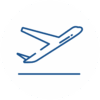 Icon von einem abhebenden Flugzeug