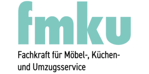Logo mit dem Schriftzug fmku und dem Text Fachkraft für Möbel-, Küchen- und Umzugsservice darunter.