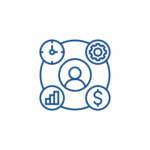 Icon Effizienz durch zentrale Projektleitung
